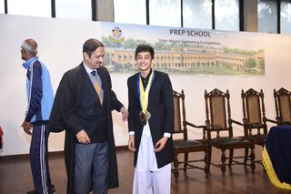 Headmaster of Prep School Awards Swimming Prizes