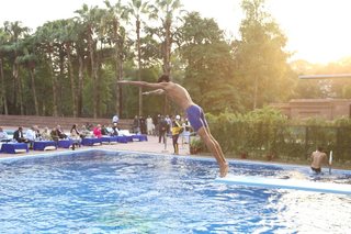 Aitchison Opens New Mrs. Sajida Imtiaz Diving Pool
