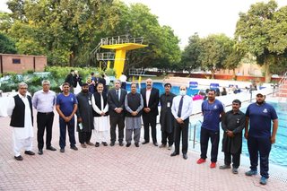 Aitchison Opens New Mrs. Sajida Imtiaz Diving Pool