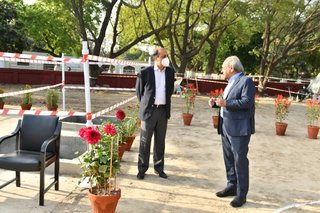 Aitchison College mid project Diving Pool celebration