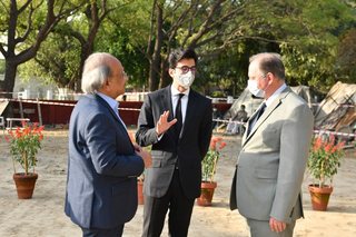 Aitchison College mid project Diving Pool celebration