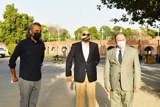 Aitchison College mid project Diving Pool celebration