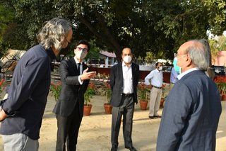 Aitchison College mid project Diving Pool celebration