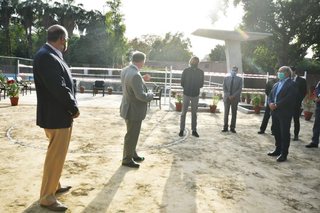 Aitchison College mid project Diving Pool celebration