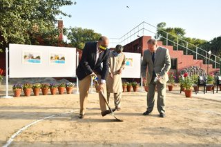 Aitchison College mid project Diving Pool celebration