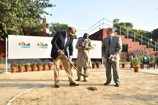 Aitchison College mid project Diving Pool celebration