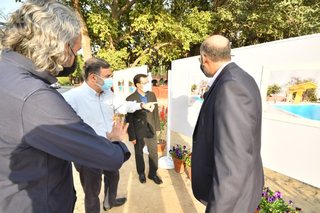 Aitchison College mid project Diving Pool celebration
