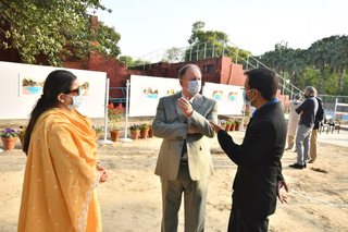 Aitchison College mid project Diving Pool celebration
