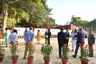 Aitchison College mid project Diving Pool celebration