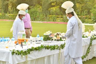 Aitchison College mid project Diving Pool celebration