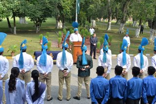 Flag Hoisting on Independence Day