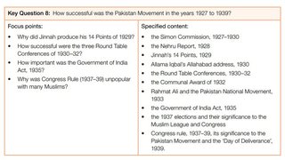 ➢ How successful was the PakistanMovement in the years 1927 to 1939?