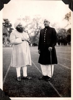 1935 - The Nawab of Bahawalpur n and S.B. Sardar Mohan Singh, both Old Boys, at the 1935 Founder's Day Celebrations.