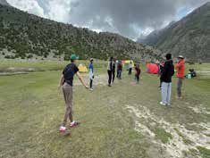 Cricket match at Latobo Basecamp