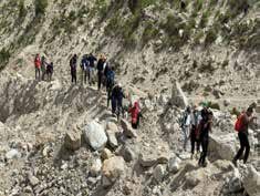 Trekking on Herrligkoႇer Base Camp