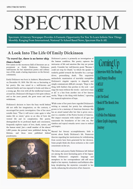 First page of Spectrum, November 2023