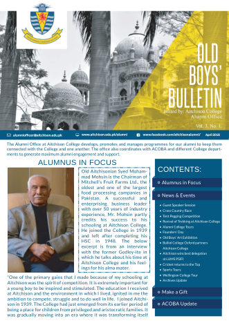 First page of Newsletter (Senior), April 2018