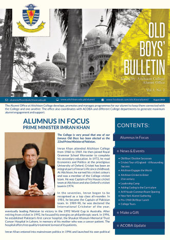 First page of Newsletter (Senior), August 2018