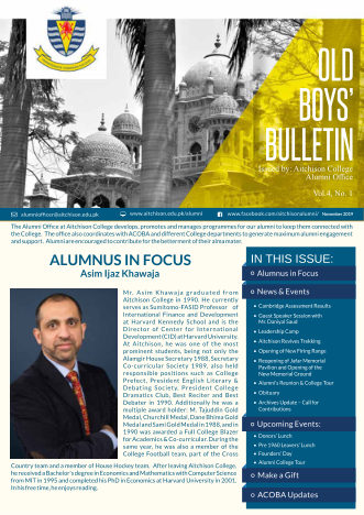 First page of Old Boys' Bulletin, Vol 4.1 (2019)