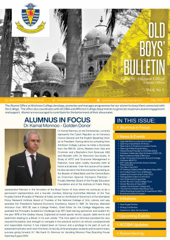 First page of Old Boys' Bulletin, May 2023