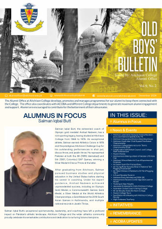 First page of Old Boys' Bulletin, December 2024