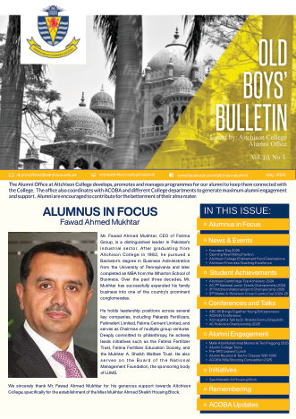 First page of Old Boys' Bulletin, May 2025